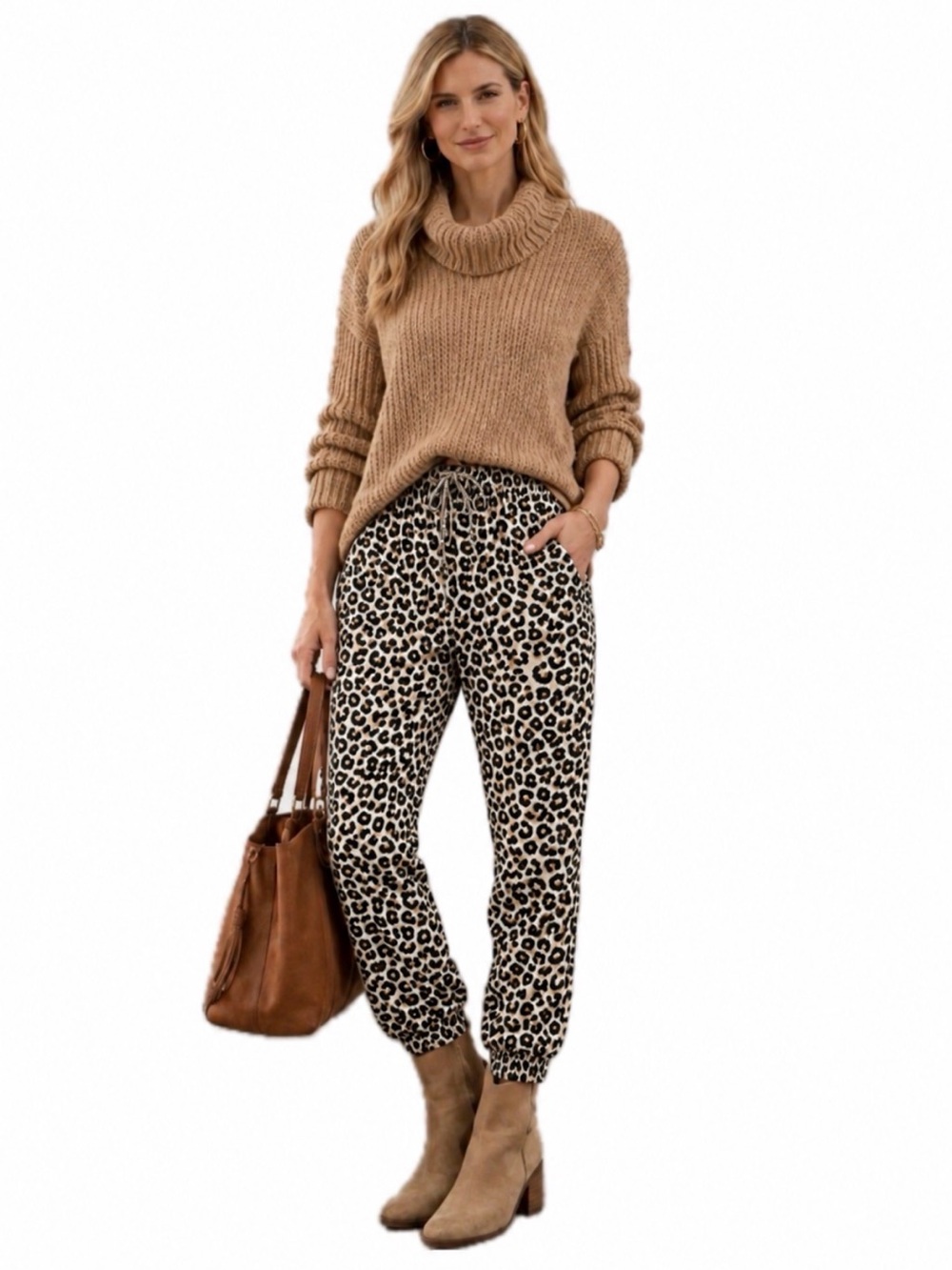 J. Crew , Leopard Print pull on cotton blend Ankle Pants, Size 12